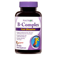 Natrol B-Complex, Coconut närimistabletid (90 tk)